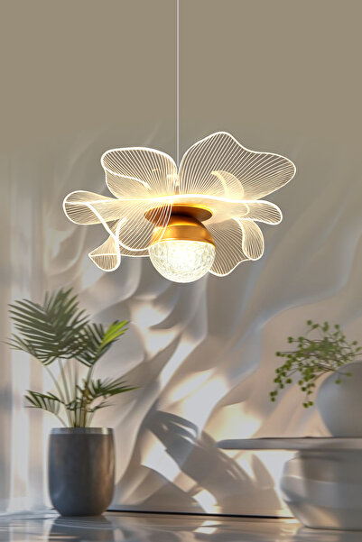 Luna Lighting Magnolya Gold Kaplama 3 RENK Metal Salon Mutfak Oturma Yatak Od...