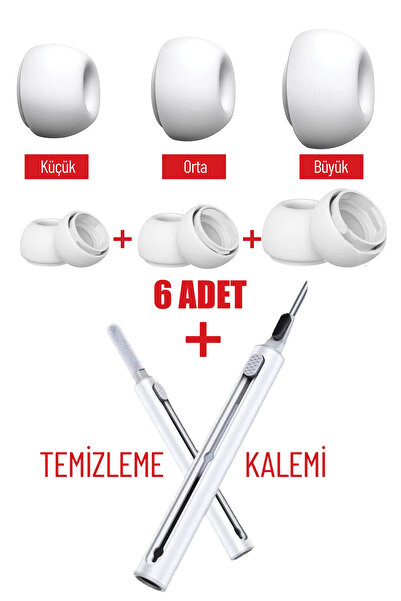 Nezih Case AirPods Pro / Pro 2 Uyumlu Silikon Yedek Kulaklık Ucu + Airpods Te...