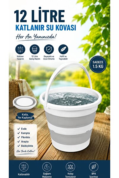 Herza House Pratik Katlanabilir Su Kovası 12,8 lt