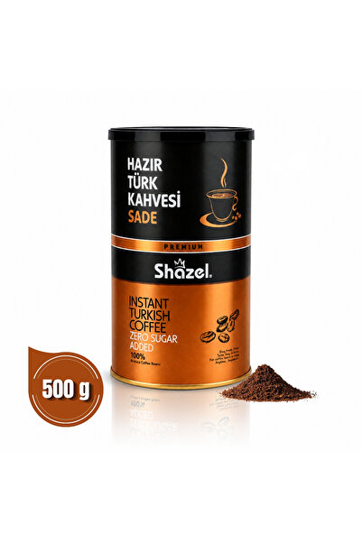 Shazel Hazır Türk Kahvesi | Sade | 500gr Teneke Kutu | Şekersiz