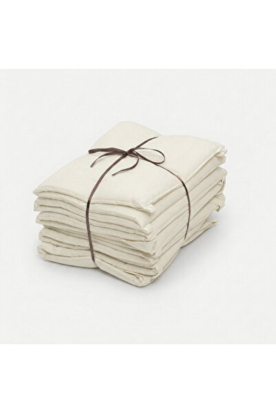 ngn collection Crib Side Protector Single Piece 70X130 cm 35 cm 100% Cotton 400 cm Protective Ecru Baby Side Protection