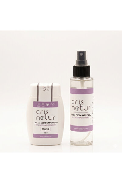 Cris Natur Set gel și ulei de magneziu cu lavandă 100 ml