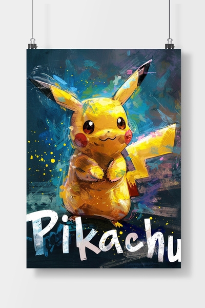 Luna Marissa Pokemon Pikachu Anime Poster Çerçevesiz Duvar Posteri