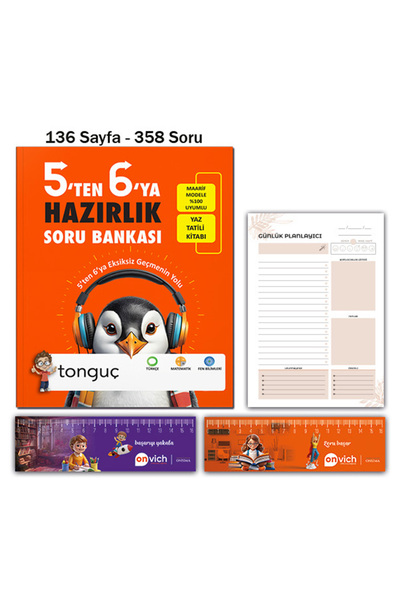Tonguç Yayınları 6. Sınıf 5 Ten 6 Ya Hazırlık Ilk Adım Yaz Tatili Kitabı - Vi...