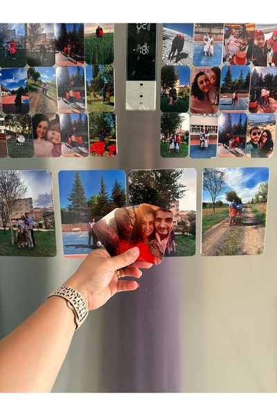HEDİYECRAFT Kişiye Özel Fotoğraflı Magnet Baskı 6x9 Ebat 10 Adet Oval Kesim