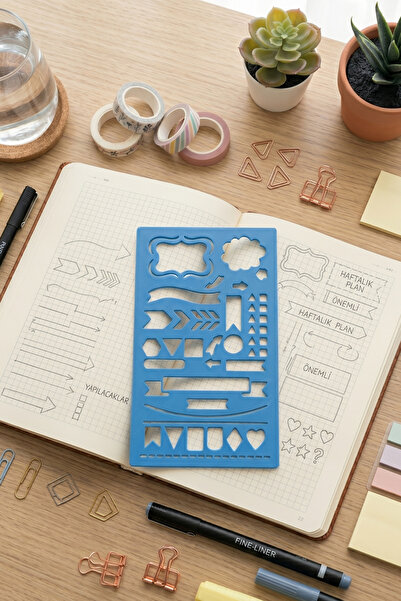 Karmelom Studio Bullet Journal Arrow Routing Detailed Template Ruler