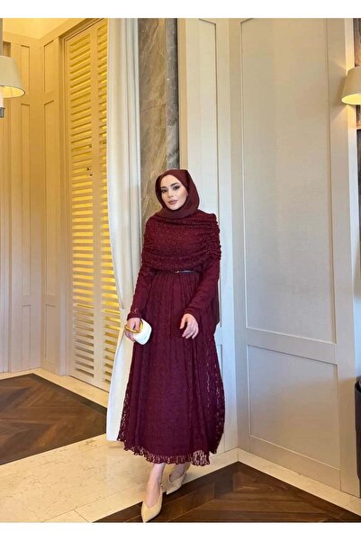 MODA GÜPÜR DETAYLI ELBİSE
