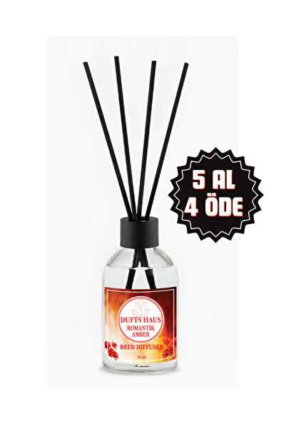 duftshaus Romantik Amber Dekoratif Çubuklu Oda Kokusu Ortam Salon Banyo Kokus...