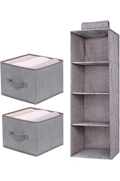Arabest 4-Shelf Hanging Closet Organizer, Wardrobe Clothes Organizer for Clos...
