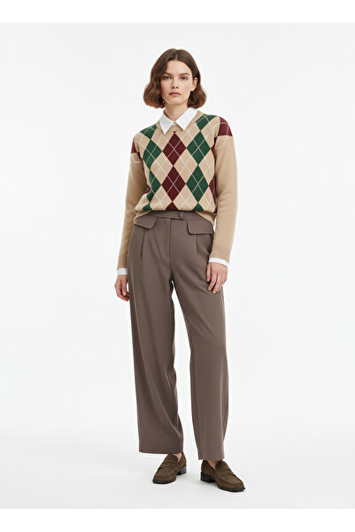 2wins Lastikli Bel Havuç Mint Kadın Pantolon Lotus Pants