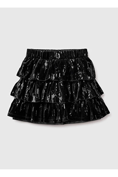 United Colors of Benetton Midi cu talie înaltă pentru fete 4OZGC002M