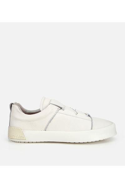 Hotiç Men's Leather White Sneakers with Lace Detail
