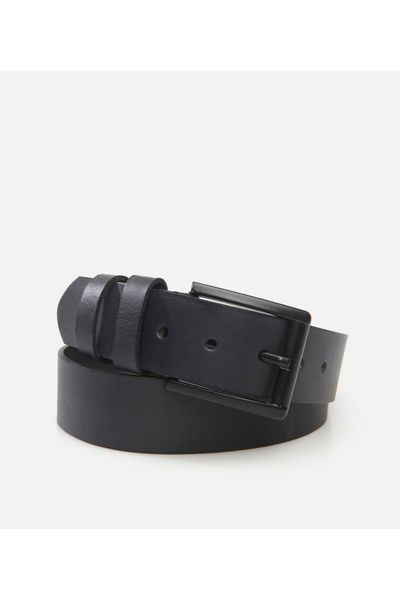 Hotiç Men's Leather Black Belt
