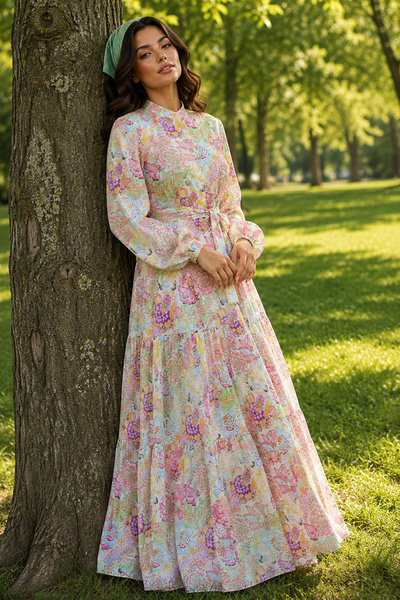 benguen Rochie de hijab cu model verde 569