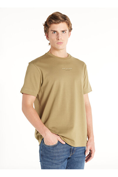 Ted Baker HAKİ LOGOLU BİSİKLET YAKA KISA KOLLU TSHİRT