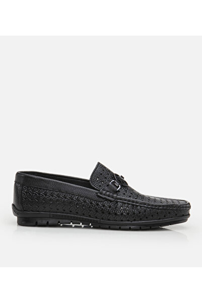 Hotiç Ανδρικό Δερμάτινο Μαύρο Loafer