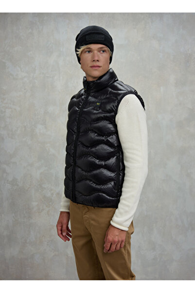 BLAUER Siyah Erkek Dik Yaka Standart Yelek 25WBLUX02081-999EI DANNY