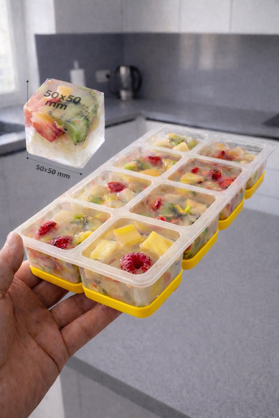 ATA HOME 8-Piece Silicone Large Size Ice Tray Easy to Remove Non-Stick Square...