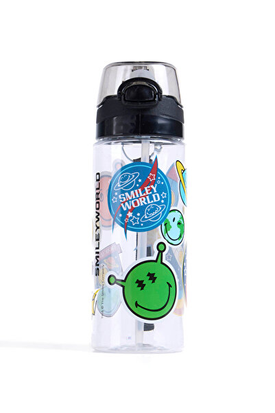 SMILEY Çok Renkli Matara 24666-SMILEY 500ML PLASTIK MATARA