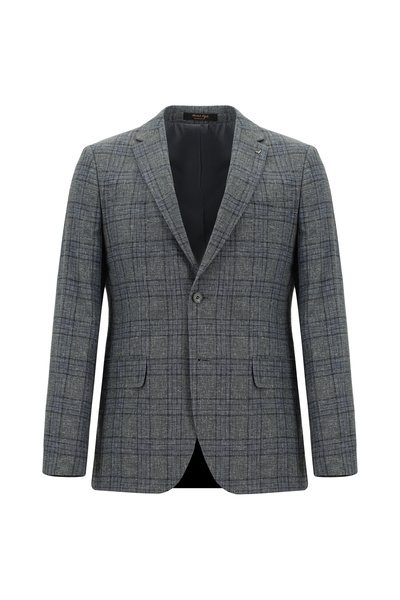Abdullah Kiğılı 7 Drop Super Slim Fit Eksra Dar Kesim Yünlü Keten Karışımlı E...