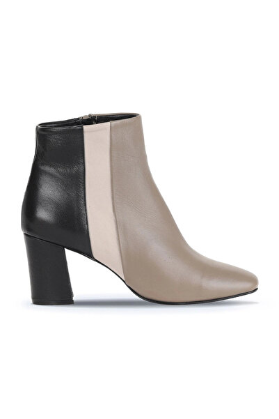 Bueno Shoes Gray Multi Leather Women's Heeled Boots 01Wd1001