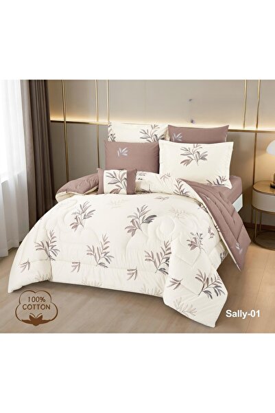Red Rose مفرش نفرين مصنوع من القطن 100% لمن يبحث عن الراحه بالنوم 240×260
