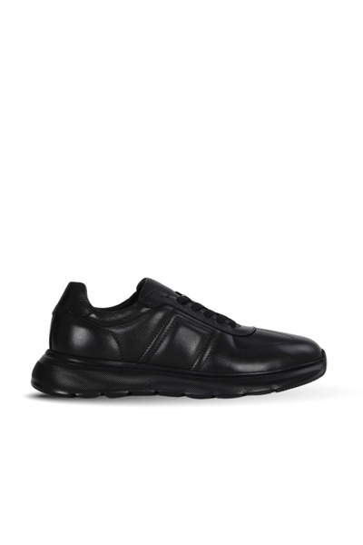Bueno Shoes Black Leather Men's Sports Shoes 43Ma24584
