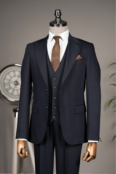 Terzi Ayhan Classics Limited edition vest suit navy blue