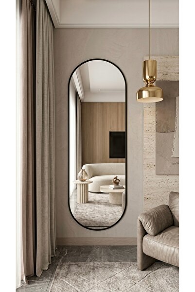 Marsah Home Oglinda Ovala 180x60 Cm Negru