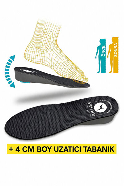 BLACK DEER Extender 4,5 Cm Siyah Boy Uzatıcı Tabanlık – Konforlu, Gizli Ve Et...