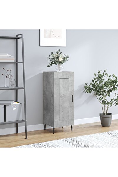 Concept Servantă, gri beton, 34,5x34x90 cm, lemn compozit