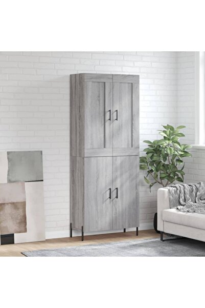 Concept Dulap înalt, gri sonoma, 69,5x34x180 cm, lemn compozit