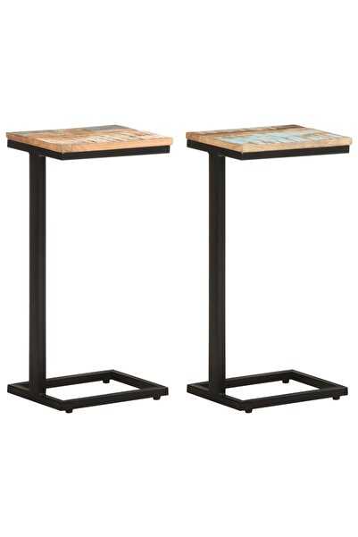 Concept Mese laterale, 2 buc., 31,5x24,5x64,5 cm, lemn masiv reciclat