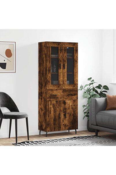 Concept Dulap înalt, stejar fumuriu, 69,5x34x180, lemn compozit