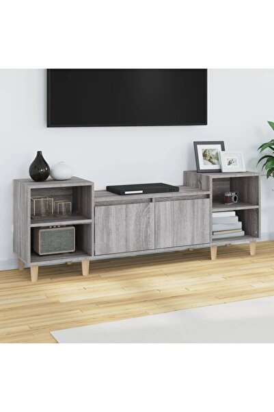 Concept Comodă TV, gri sonoma, 160x35x55 cm, lemn prelucrat