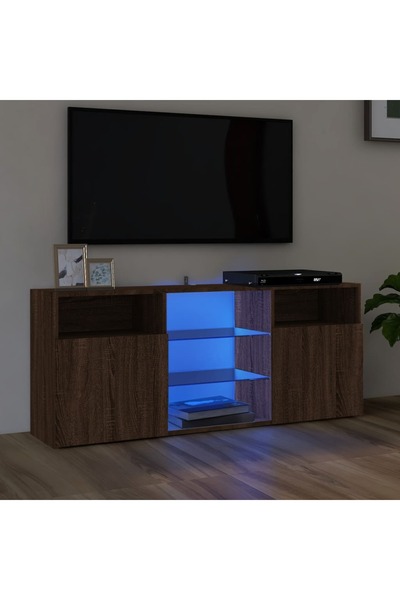 Concept Comodă TV cu lumini LED, stejar maro, 120x30x50 cm