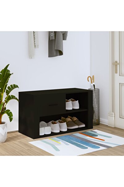 Concept Pantofar, negru, 80x35x45 cm, lemn compozit