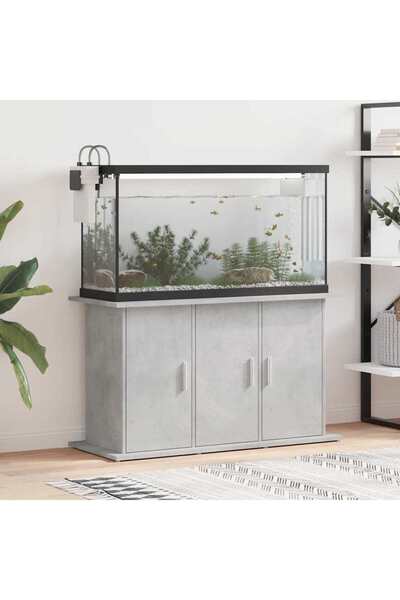Concept Suport acvariu, gri beton, 101x41x58 cm, lemn prelucrat