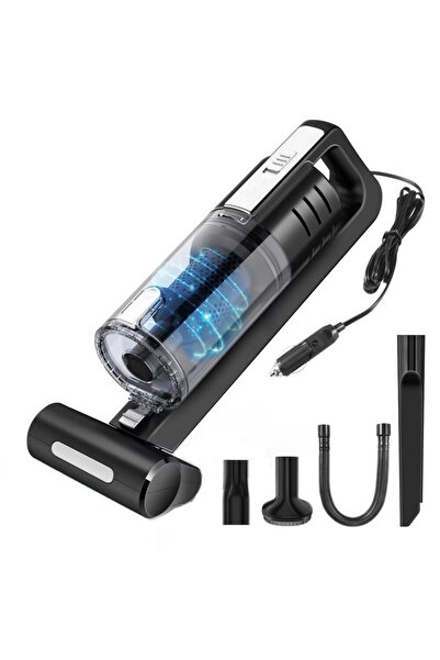 divendi-ro Aspirator auto, Turbo 100W, Lumină LED, Accesorii incluse, Premium