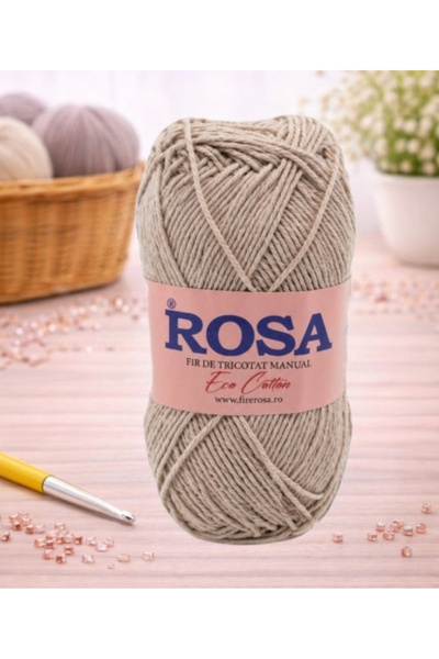 Pin Trade SRL Bobina fir tricotat Rosa Cotton 7504, 100% bumbac reciclat, 100...