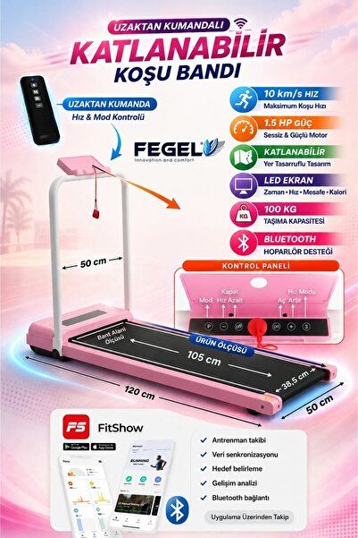 Fegel FG-07 Katlanabilir Koşu & Yürüyüş Bandı Katlanabilir Yürüyüş & Koşu Ban...