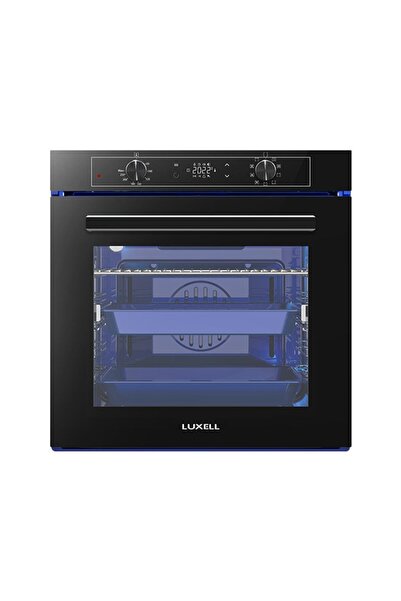 Luxell 88 Lt Platınum Siyah Cam Ankastre Set