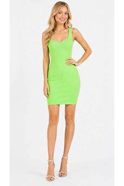 Kallisto Rochie mini otomană verde fistic