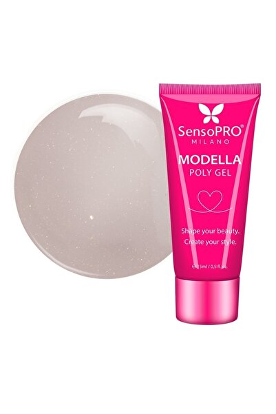 SensoPRO Milano Polygel MODELLA - Cappuccino Glow, 15 ml