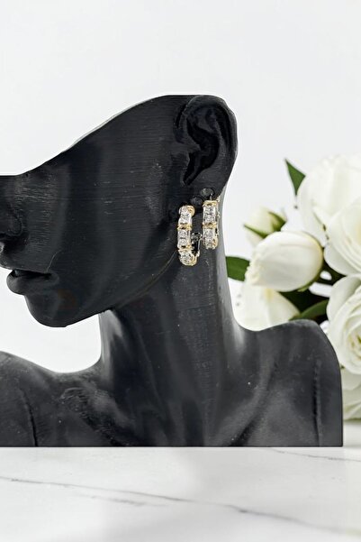 nftart.design أقراط نسائية صغيرة ذهبية مرصعة بحجر الزركون