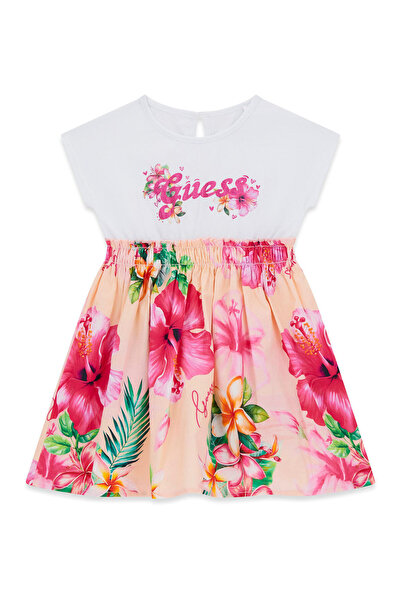 Guess MIXED FABRIC SS DRESS