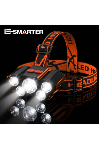 Choice مصباح يدوي T21 Style A 5 LED قابل لإعادة الشحن مع بطارية ليثيوم مدمجة ...