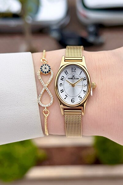Daniel Klein Rakamlı Sarı Renk 24 Ay Garantili 21 Mm Kadın Kol Saati