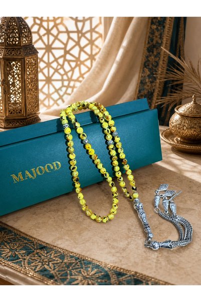 MAJOOD 99 Seashell pearls Prayer Beads/Tasbih/6mm/for men and women/Perfect Ramadan Gift