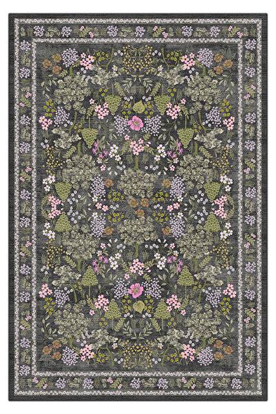 kilim home Mars 188 Haki Pembe Tonlarda Çiçeksi Pastel Modern Dokuma Taban Halı